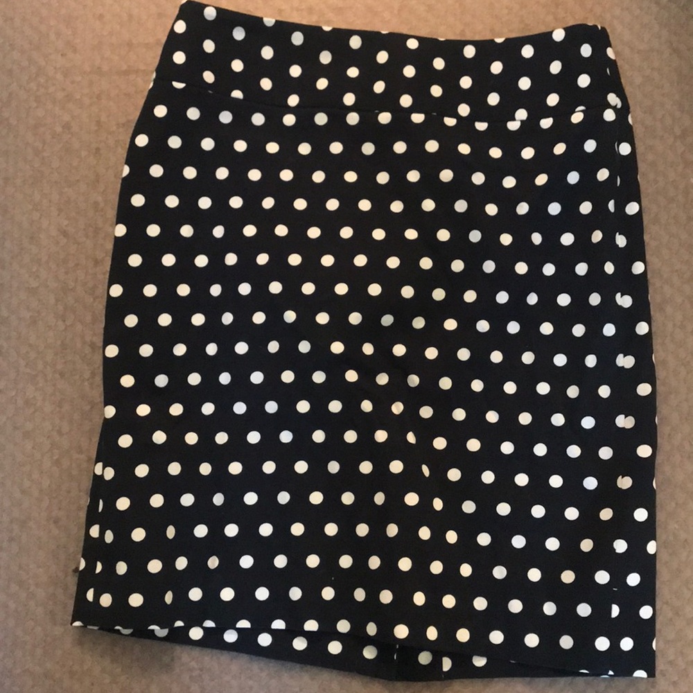 Banana Republic polka dot Navy Blue Skirt